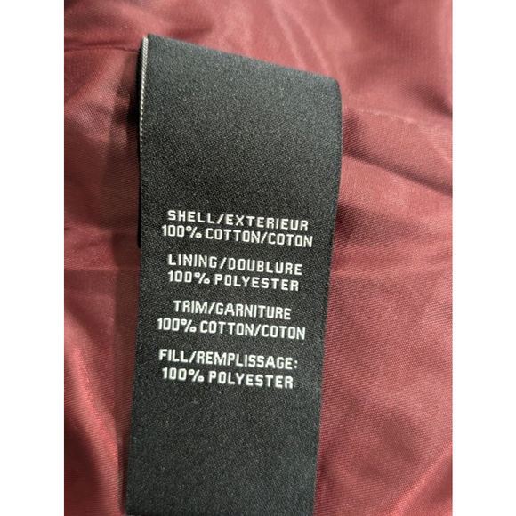 Women's 7 For All Mankind S Burgundy Floral Quilted Puffer Jacket - Picture 13 of 13